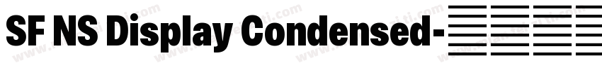SF NS Display Condensed字体转换